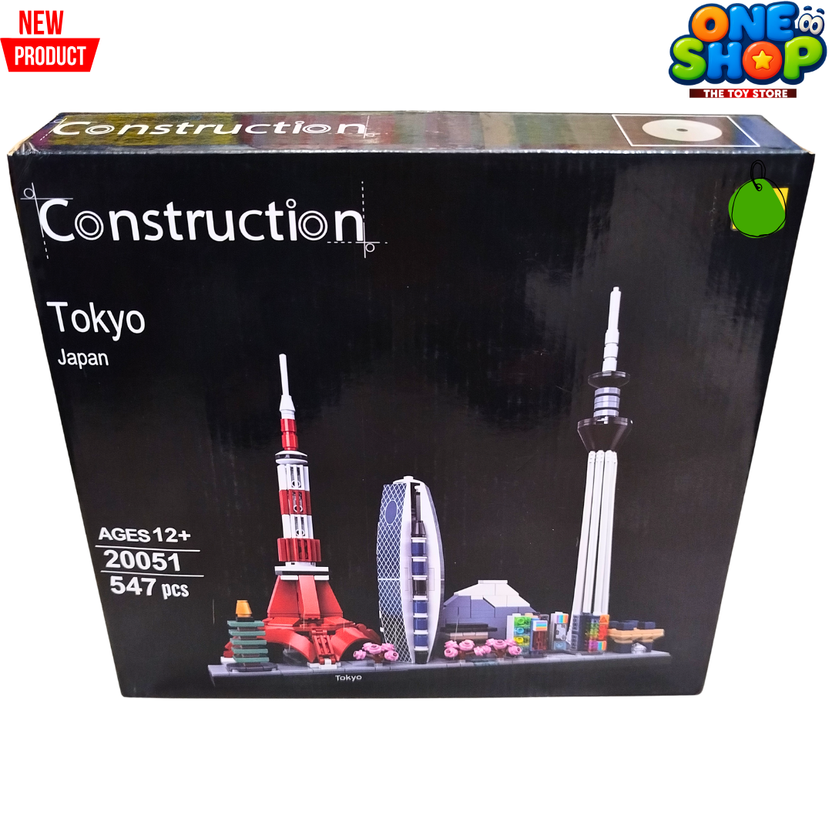 Tokyo Japan Architecture Building Blocks Set – 547 PCS City Skyline Construction Toy for Kids & Adults | Tokyo Tower & Skytree Model Kit | Educational STEM Collectible Display Set Main image