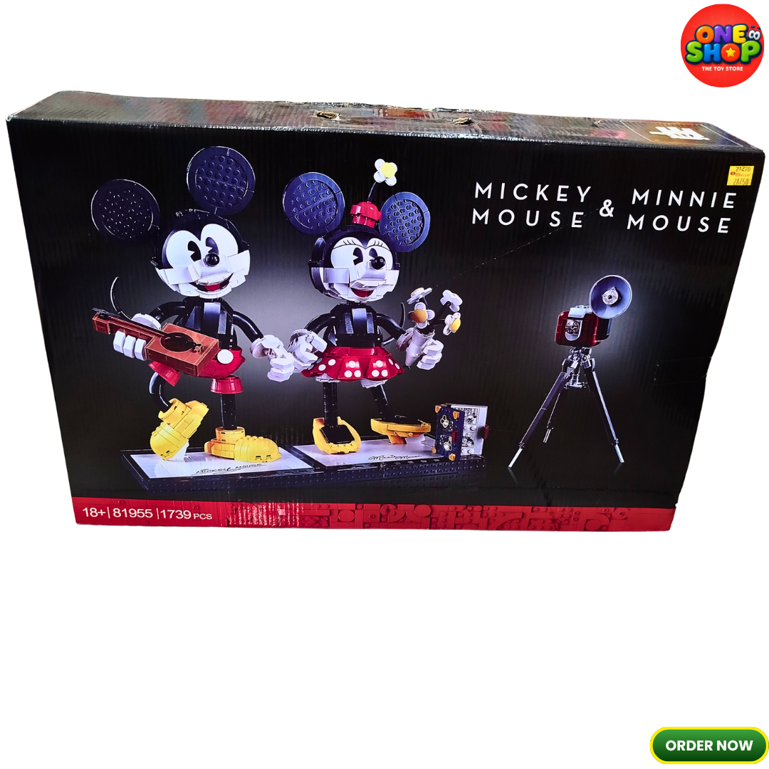 Mickey & Minnie Mouse Building Blocks Set 1739 Pieces – Collectible Cartoon Character Construction Model for Kids & Adults | Premium Display Building Set | Creative STEM Toy