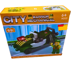 City Warrior Mechanical Military Building Block Set (69 PCS) – Ages 6+