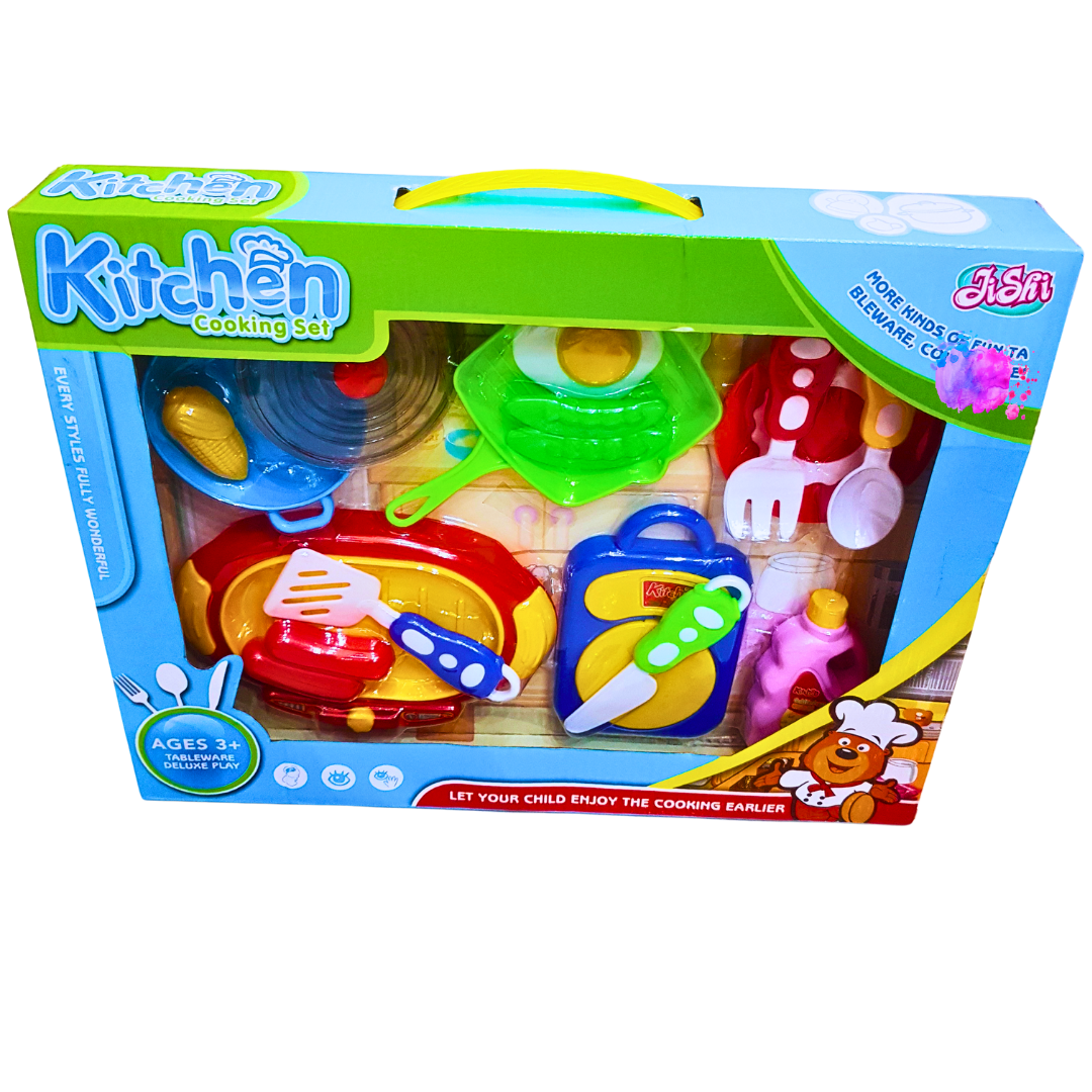 Kitchen Cooking Set for Kids - Colorful Playset with Cooking Utensils and Food Accessories - Fun & Educational Role Play Secondary image