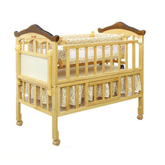 Classic Wooden Baby Cot with Safety Rails - Safe and Comfortable Infant Bed