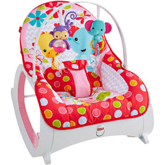Colorful Infant-to-Toddler Secure Bouncer Rocker with Playful Activity Bar