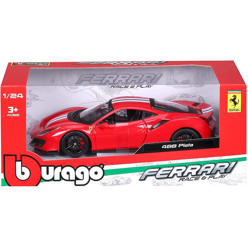 Ferrari 488 PISTA RACE & PLAY – Red 1:24 BBURAGO