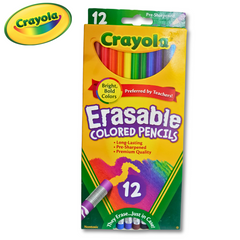 Crayola 12 Erasable Colored Pencils - Premium Quality, Bright & Bold Colors - Made in the USA