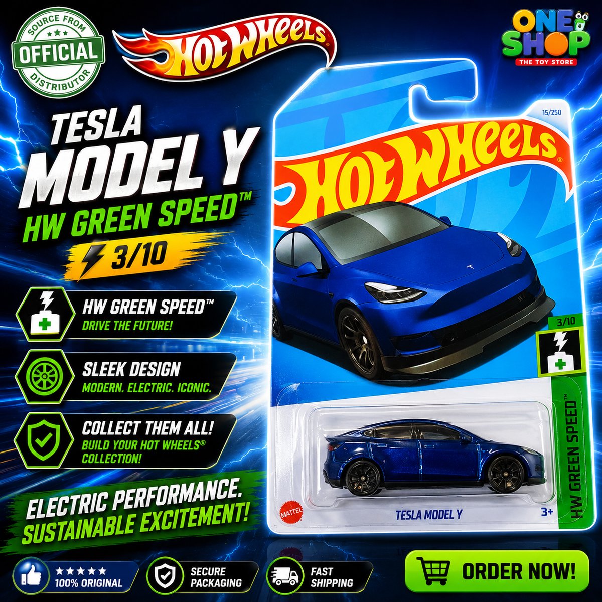 Hot Wheels Tesla Model Y Die-Cast Car