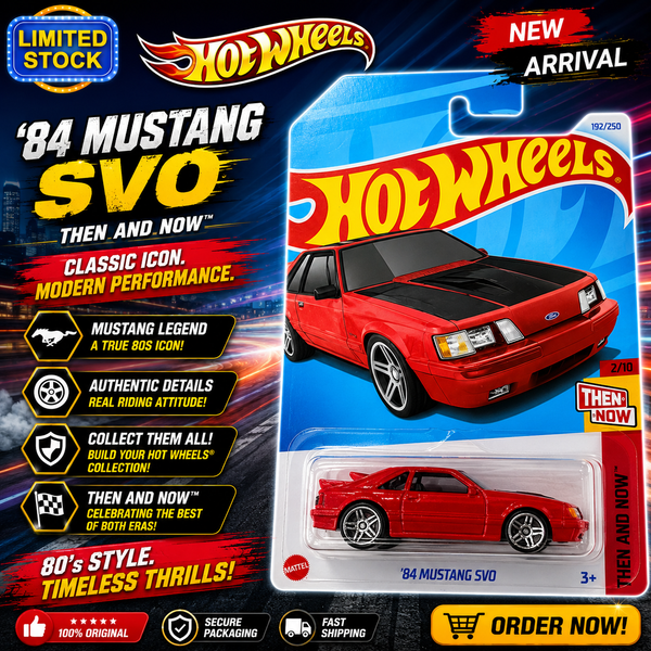 Hot Wheels 'Then and Now' 1984 Ford Mustang SVO - Limited Edition (Number 192/250)