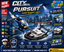 JIE STAR City Global Police Pursuit Building Blocks Set – 130 PCS Police Helicopter & Speed Boat Construction Toy for Kids | Rescue Vehicle Brick Set | Educational STEM Toy for Boys & Girls 6+