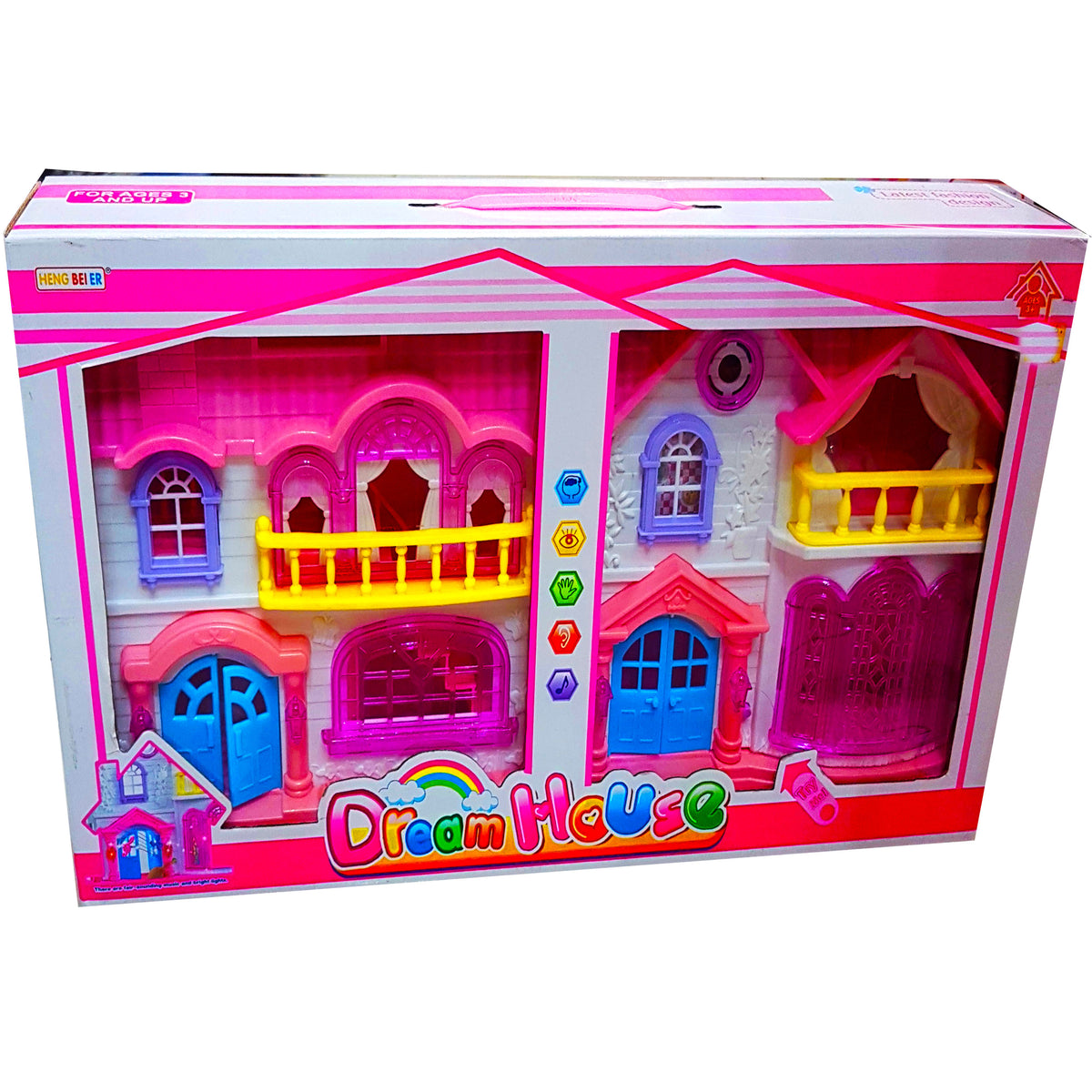 Dream Doll House - Fashionable, High-Quality Dollhouse with Music and Lights - Ideal Gift for Girls Ages 3+