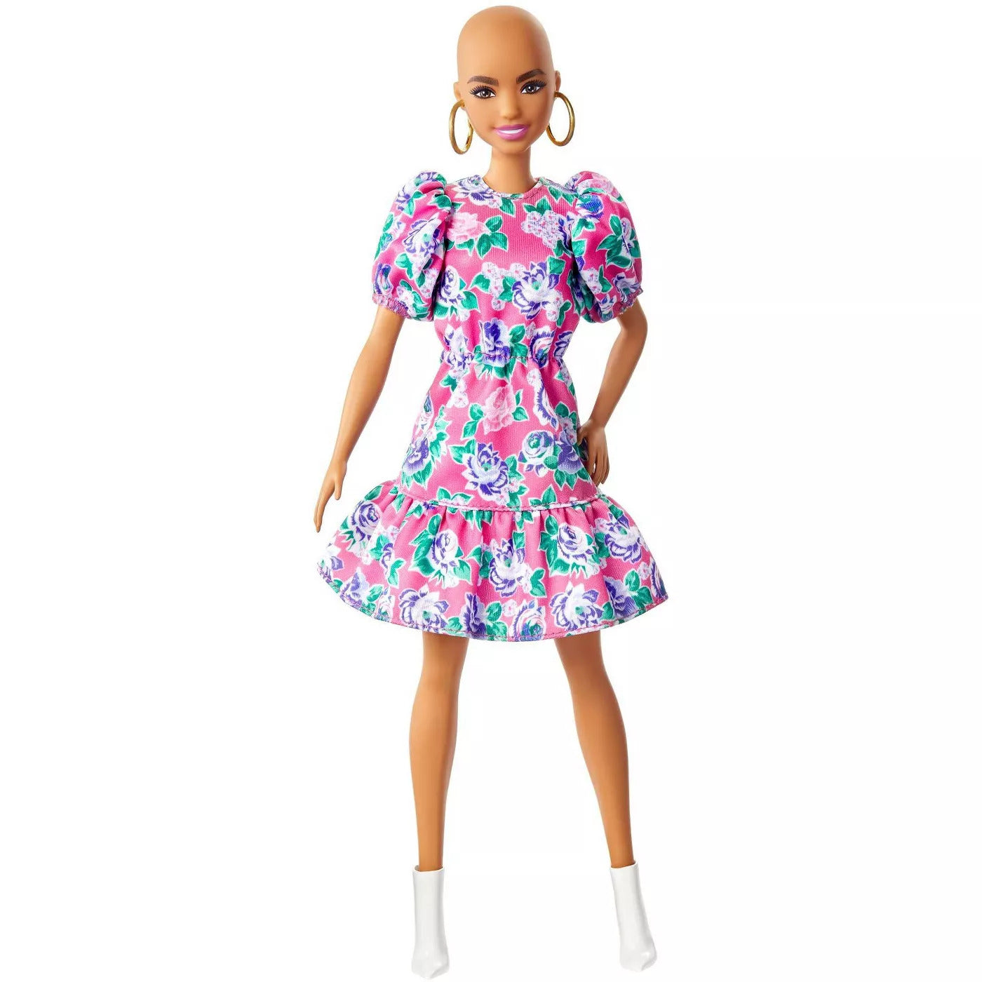 Barbie Fashionistas Doll 150 No Hair Look Pink Floral Dress