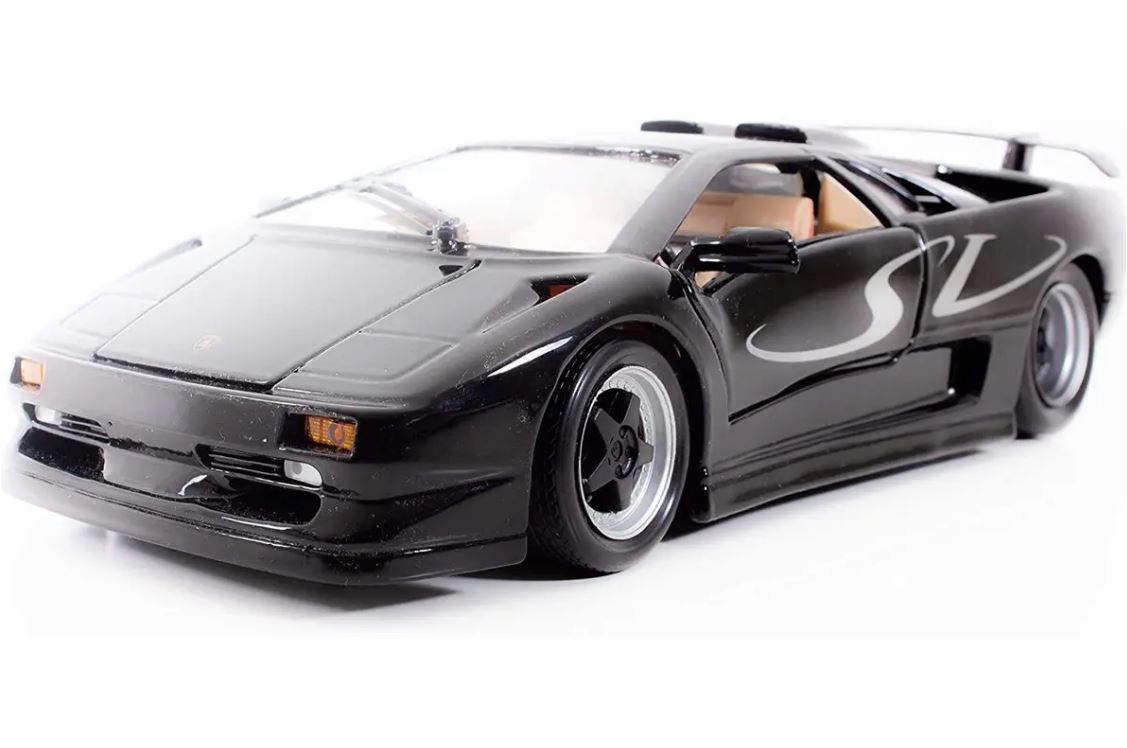 Brand new 1/18 scale diecast car model of Lamborghini Diablo SV Black die cast model car by Maisto.