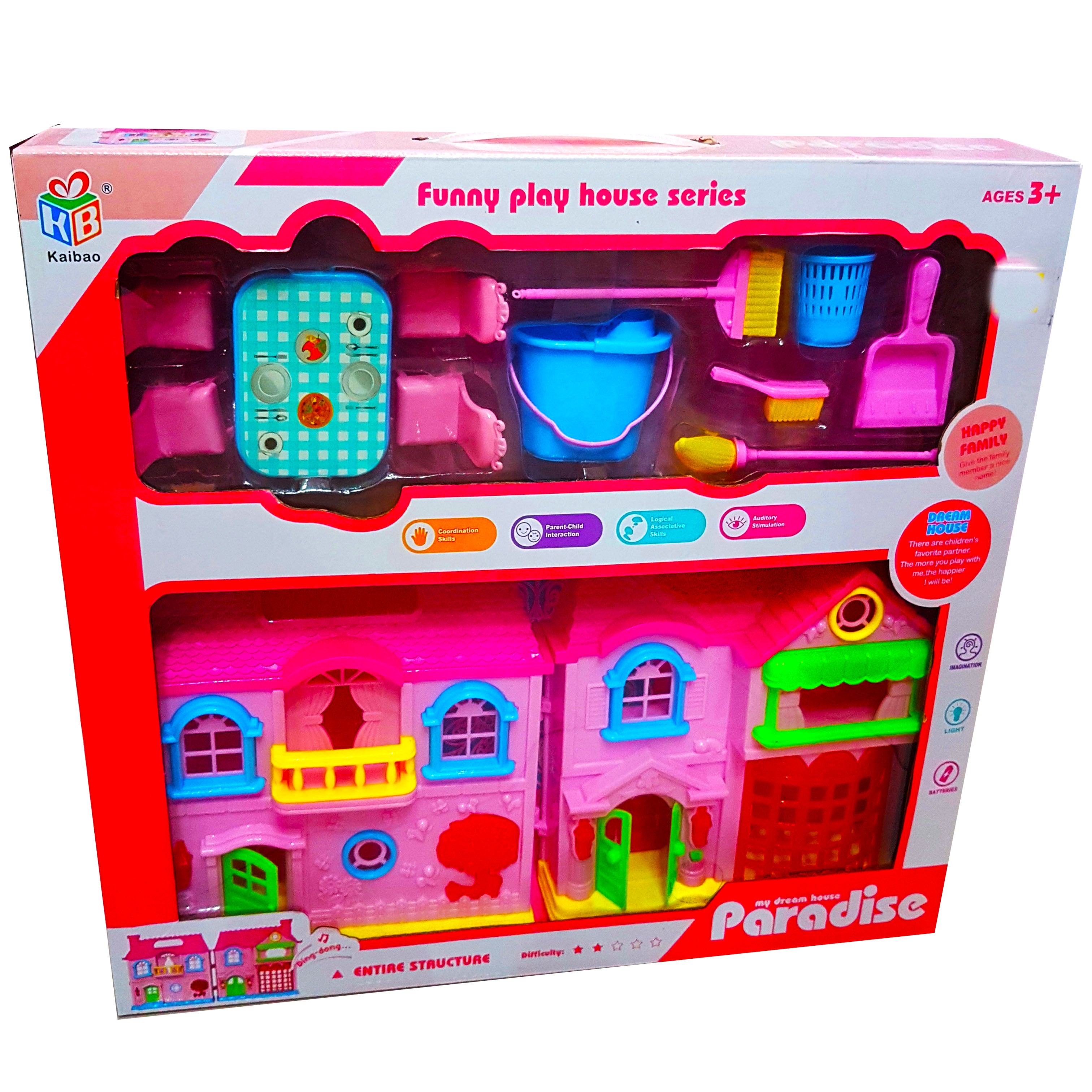DOLL House Paradise: Funny Play House Series, Imaginative Toy with Lights, Enhances Logical Skills, Ideal for Girls 3+ Secondary image