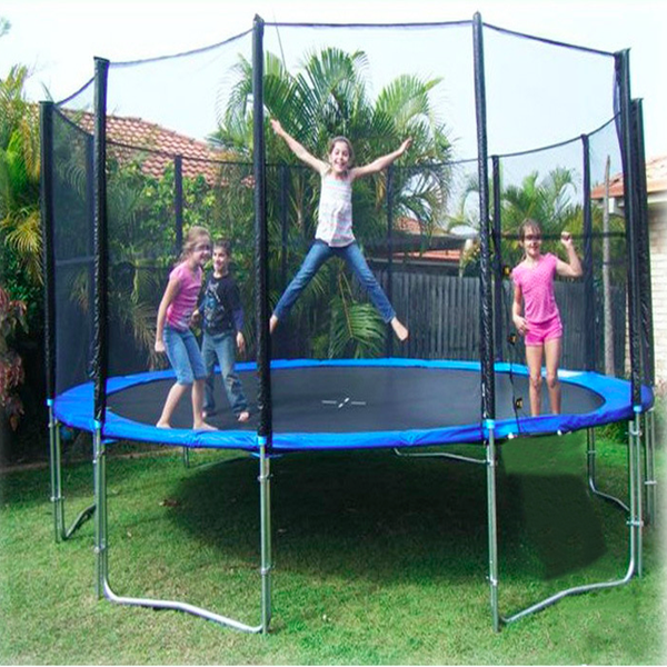 Sky Bouncer 12FT Kids Trampoline with Stair and Safety Net