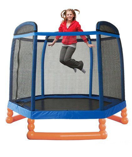 DLX Sky High Kids' Trampoline with Safety Net Enclosure