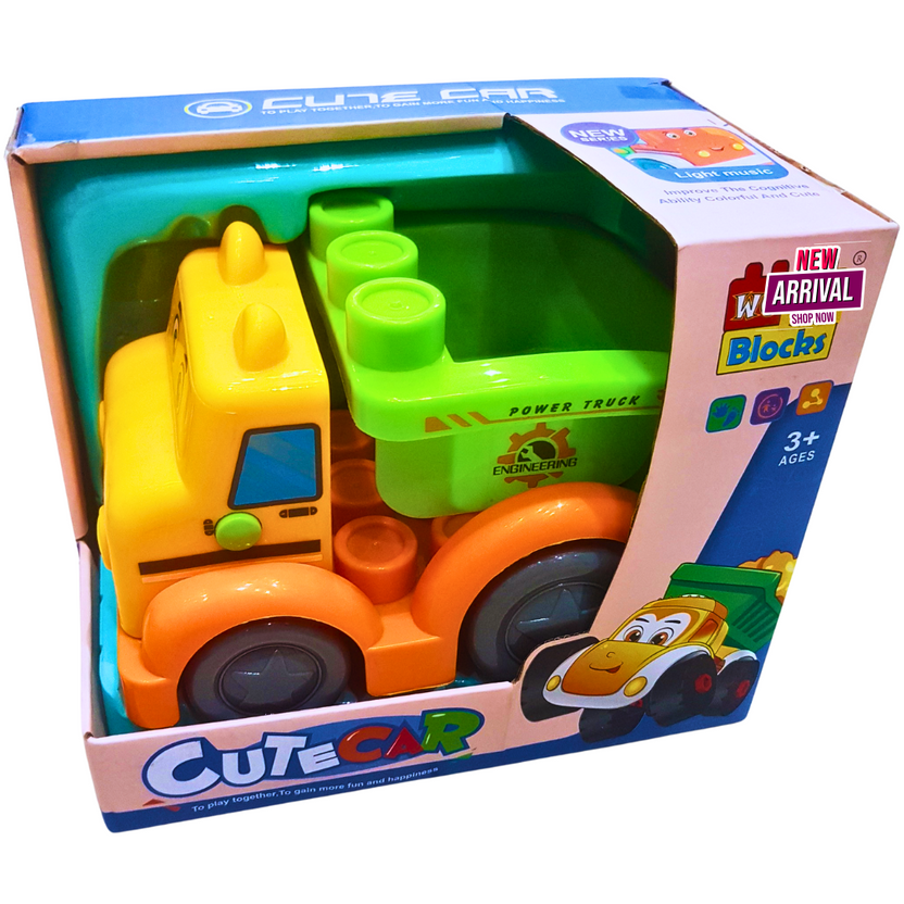 🚛 Cute Car Dump Truck Toy with Building Blocks – Fun &amp; Educational! Main image