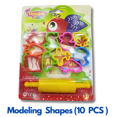Modeling Shapes 10 pcs set With 1 Roller For age 3 and Up