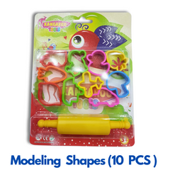 Modeling Shapes 10 pcs set With 1 Roller For age 3 and Up