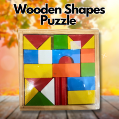 23-Piece Wooden Shapes Puzzle - Fun Learning for Kids!