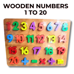 Premium Wooden Numbers for Kids Learning 123 - Vibrant & Safe 1 to 20 Set