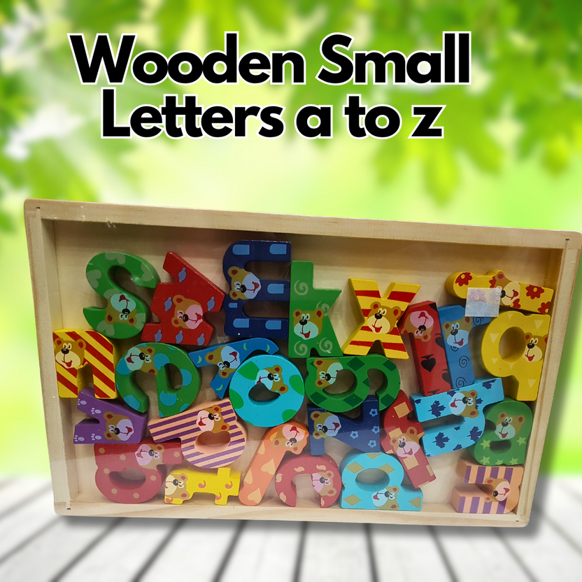 Colorful & Safe Wooden Small Letters for Kids Learning (A to Z) Main image