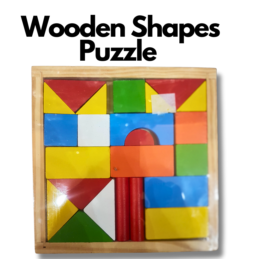 23-Piece Wooden Shapes Puzzle - Fun Learning for Kids!
