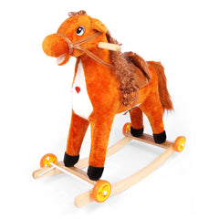 Cuddly Companion Kids Rocking Horse with Sound - Vibrant Chestnut Kids Rocking Horse RH-01JWHL