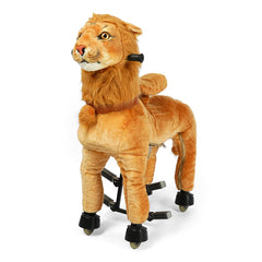 Jungle King Lion Ride-On Toy with Roaring Sound Effects - Majestic Mane Edition