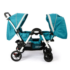 Coastal Getaway Face-to-Face Twin Stroller – Engaging Journeys for Two