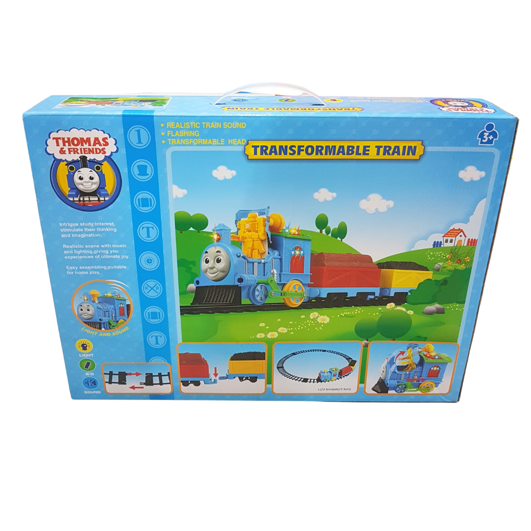 Interactive Transformable Train Playset - Thomas & Friends Engine Design with Sound & Light Effects Secondary image