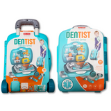 18-Piece Toy Dentist Suitcase Series - Interactive Educational Trolley Set for Kids Ages 3+