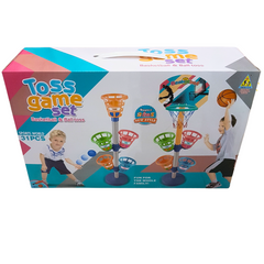 Kids 2-in-1 Toss Game Set – Basketball & Ball Toss, Multi-Color, 31 Pieces, Family Fun Activity Toy