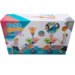 Kids 2-in-1 Toss Game Set – Basketball & Ball Toss, Multi-Color, 31 Pieces, Family Fun Activity Toy