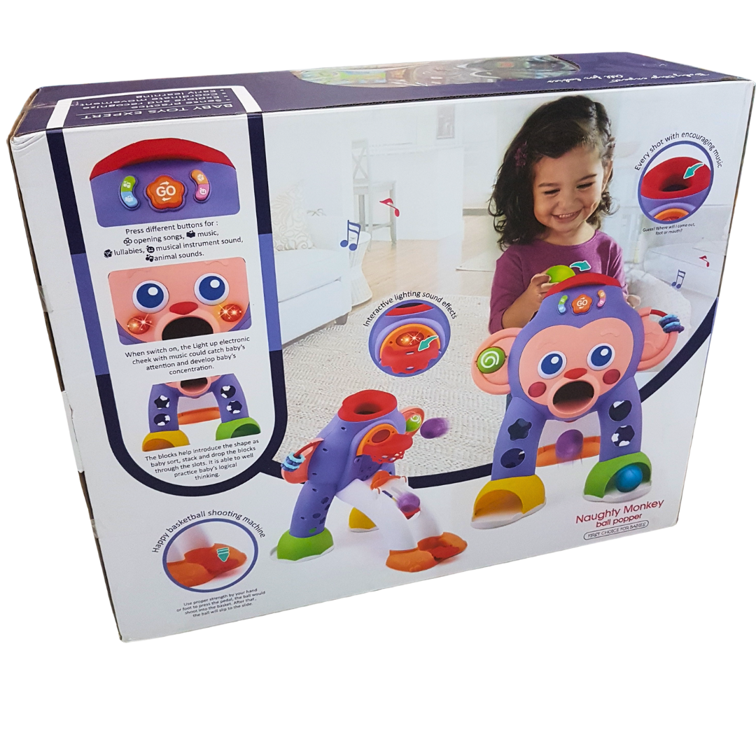 Abero Naughty Monkey Ball Popper – Interactive Sensory Puzzle Toy for Babies Secondary image