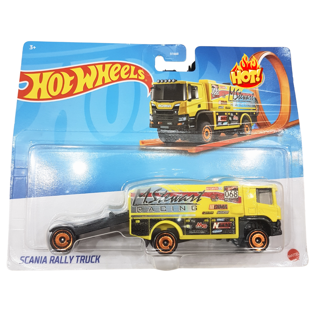 Hot Wheels Scania Rally Truck - Die-Cast Racing Champion for Kids' Imaginative Play