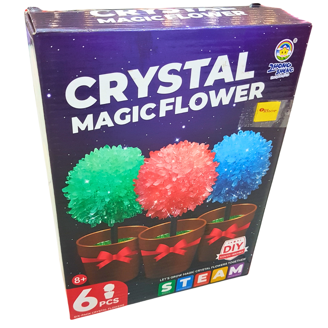 Crystal Magic Lab STEAM: Grow Enchanting Crystal Flowers Together - 6 Pack