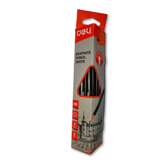 Graphite Pencil #38029 HB - Intense Blackness, Ergonomic Shape, 12-Pack with Non-Toxic PVC-Free Eraser
