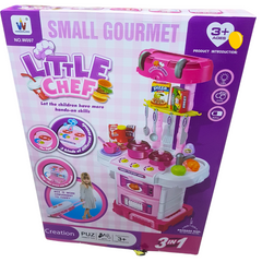 Tiny Tot Chef Station - 3-in-1 Small Gourmet Kitchen Playset with Sound and Light Effects, Ages 3+