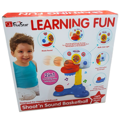 FiveStar 2-in-1 Shoot'n Sound Basketball Set – Engaging Activity Toy for Active Play and Learning