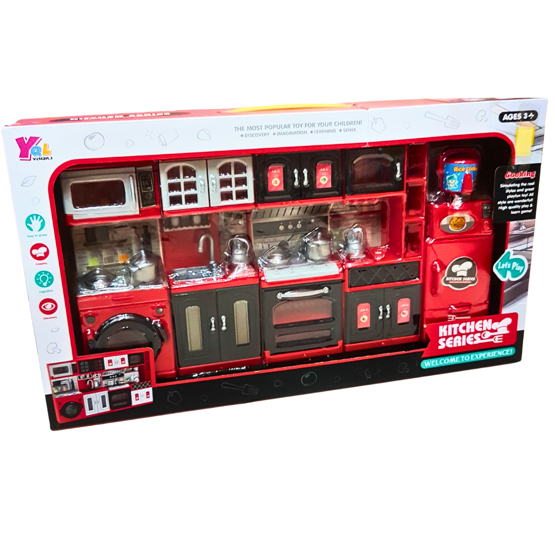 Red and Black Kitchen Set - The Ultimate Imaginative Play Companion for Children  Educational Discovery, Endless Fun | Perfect for Girls Ages 3 and Up Secondary image