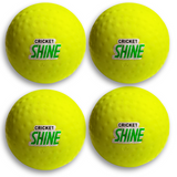 Pack of 4 - Premium Cricket Shine Balls - High Bounce, Tape-Free Play - New Arrival & Ideal Gift for Cricket Enthusiasts