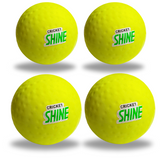 Pack of 4 - Premium Cricket Shine Balls - High Bounce, Tape-Free Play - New Arrival & Ideal Gift for Cricket Enthusiasts