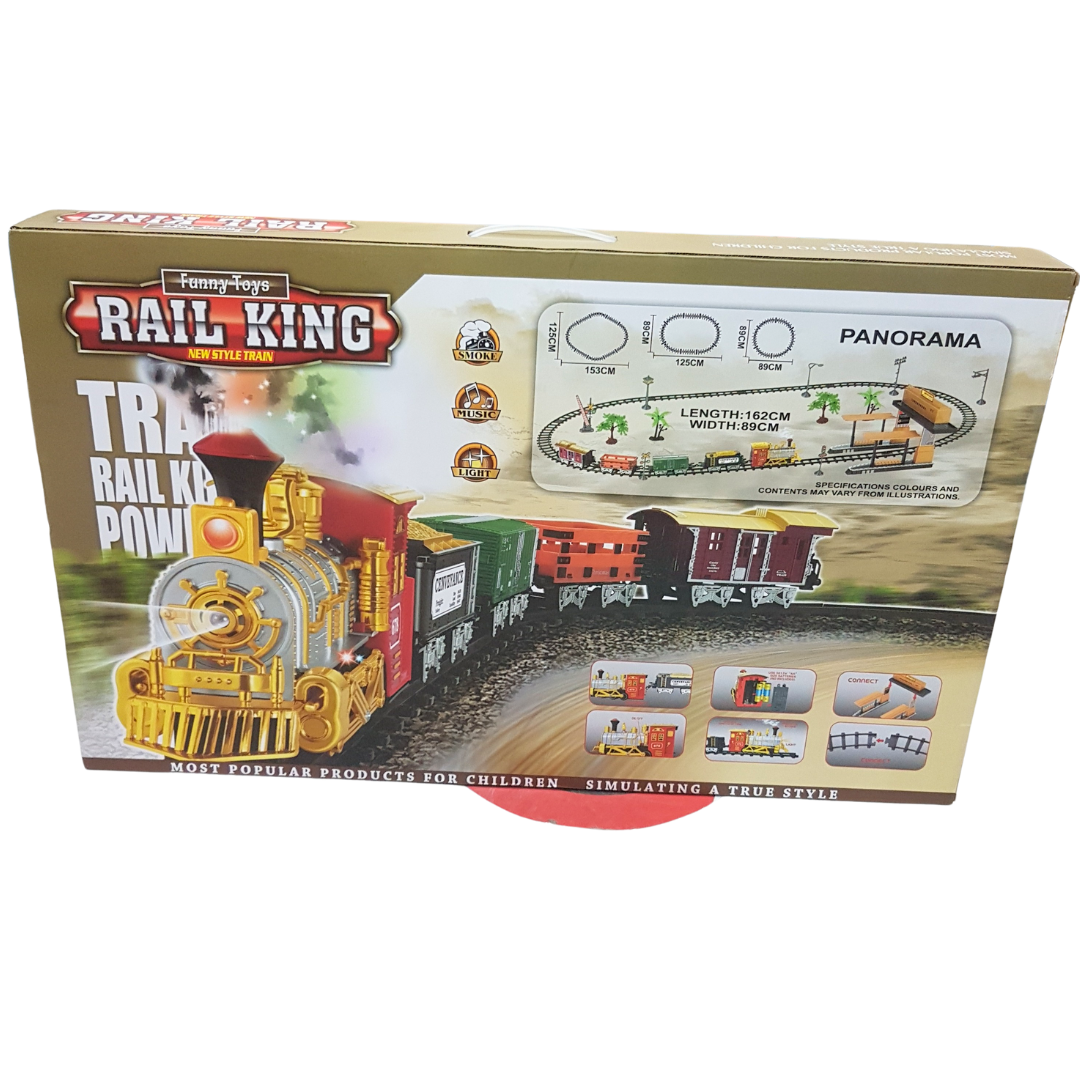Rail King Classical Train Set - Realistic Sound & Light Steam Locomotive - 3+ Years Secondary image