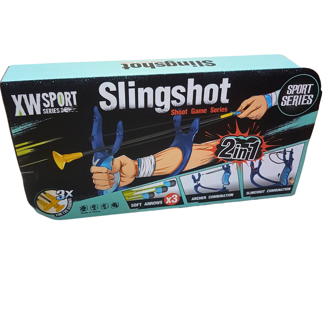 2-in-1 Slingshot and Archery Sport Series Set for Kids (Ages 3+)