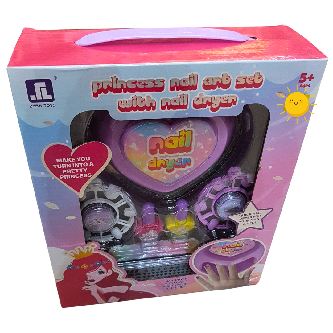 Princess Nail Art Set with Nail Dryer - Perfect Gift for Creative Girls Secondary image