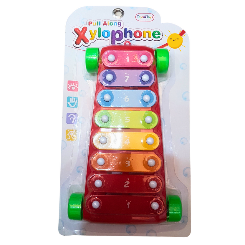 Colorful Pull Along Xylophone - Musical Toy for Toddlers and Preschoolers Main image