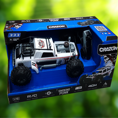 Crazon 1/10 Scale Smoking Punk Remote Control Car - 2.4GHz, 4-Channel, 20km/h Max Speed - New Arrival, Perfect Gift for Boys