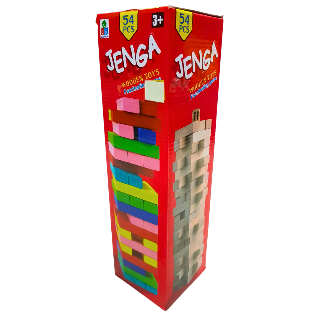 JENGA 54-Piece Wooden Game: Engage & Entertain Kids and Adults Alike, Enhance Coordination & Patience - Fun for Ages 3+