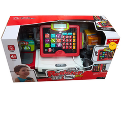 Market Master Checkout Station: Interactive Toy Cash Register with Play Food and Money