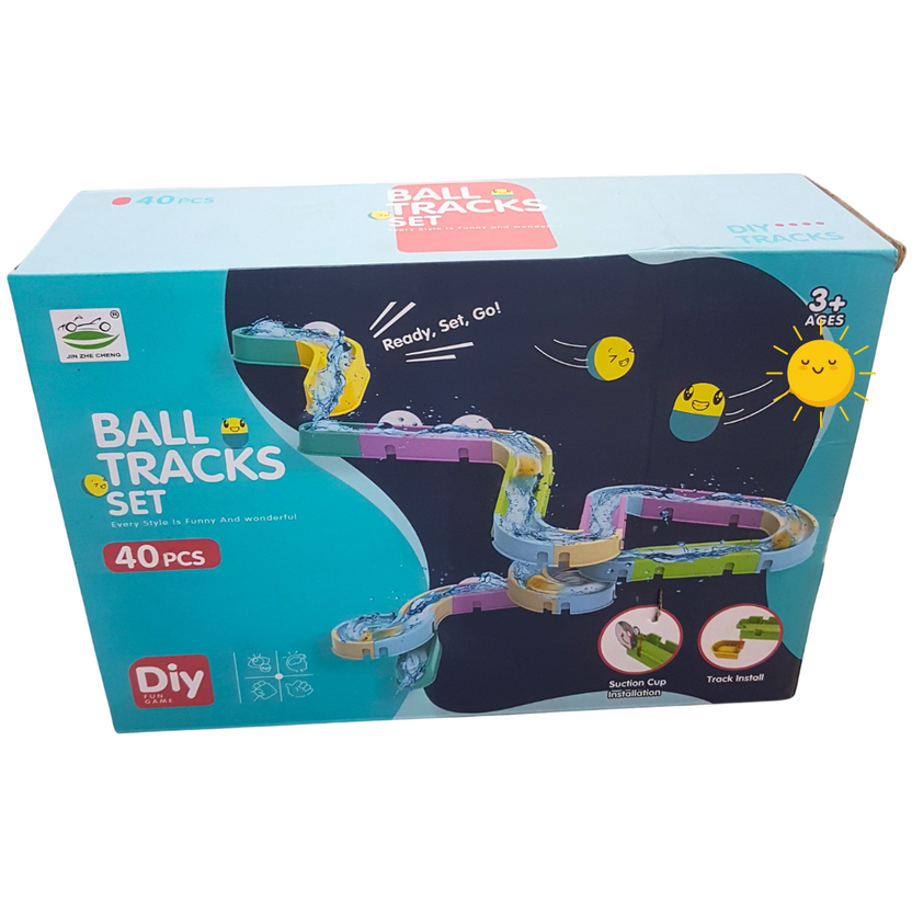 40-Piece Ball Tracks Set - DIY Marble Run for Kids Age 3+ Main image