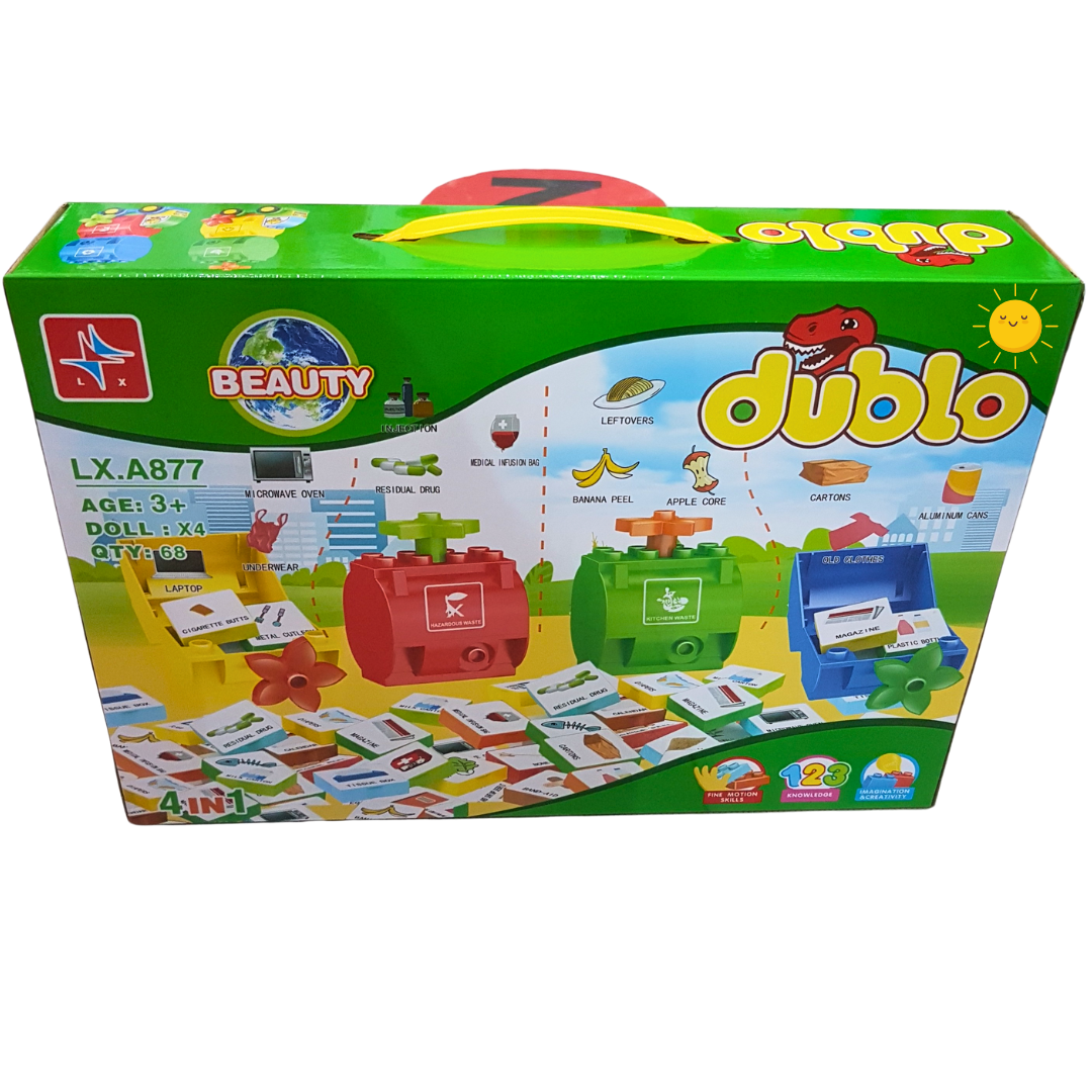 Dublo Beauty Recycling Truck Set – Eco-Friendly Learning Toy for Ages 3+, 68 Pieces Secondary image
