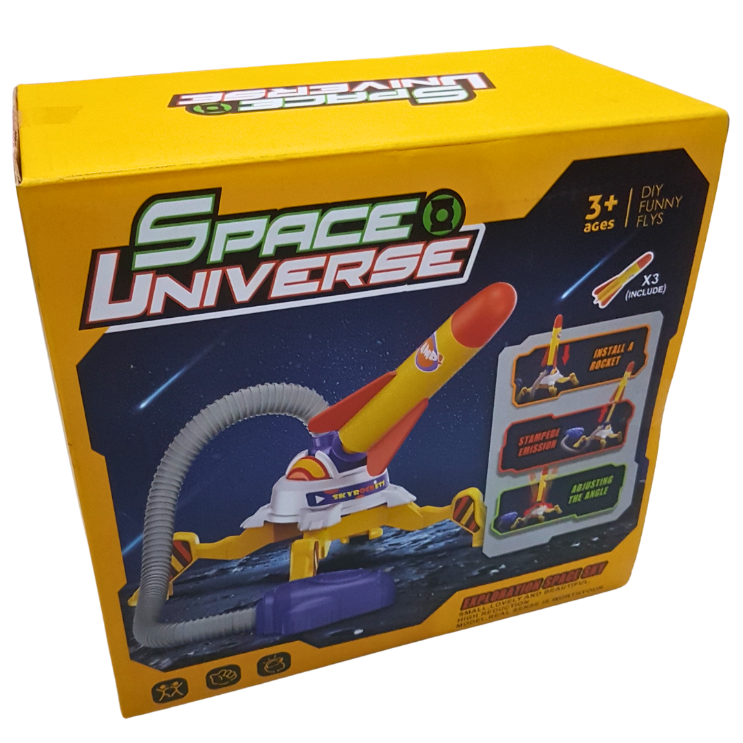 Space Universe DIY Rocket Launcher Toy Set - Creative Assembly Play for Kids 3+